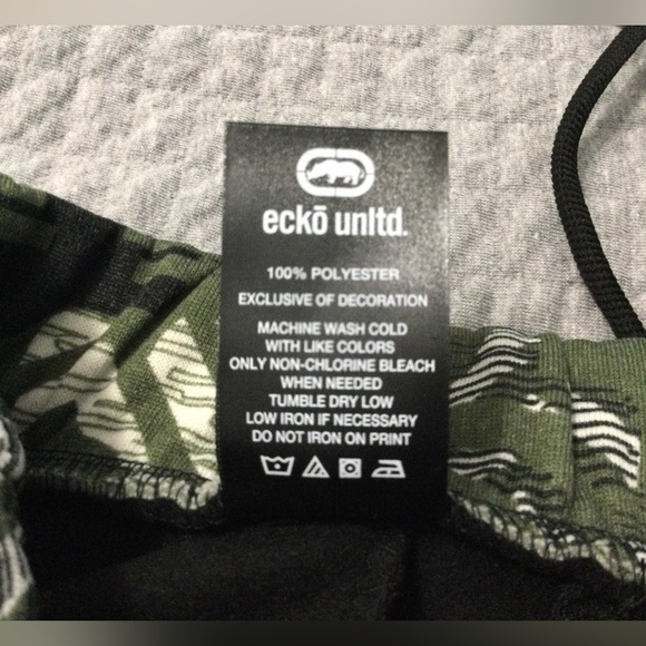 Ecko Unlimited Black w/ Green Camo Sweatpants Size XL EO31G577 - Picture 9 of 9